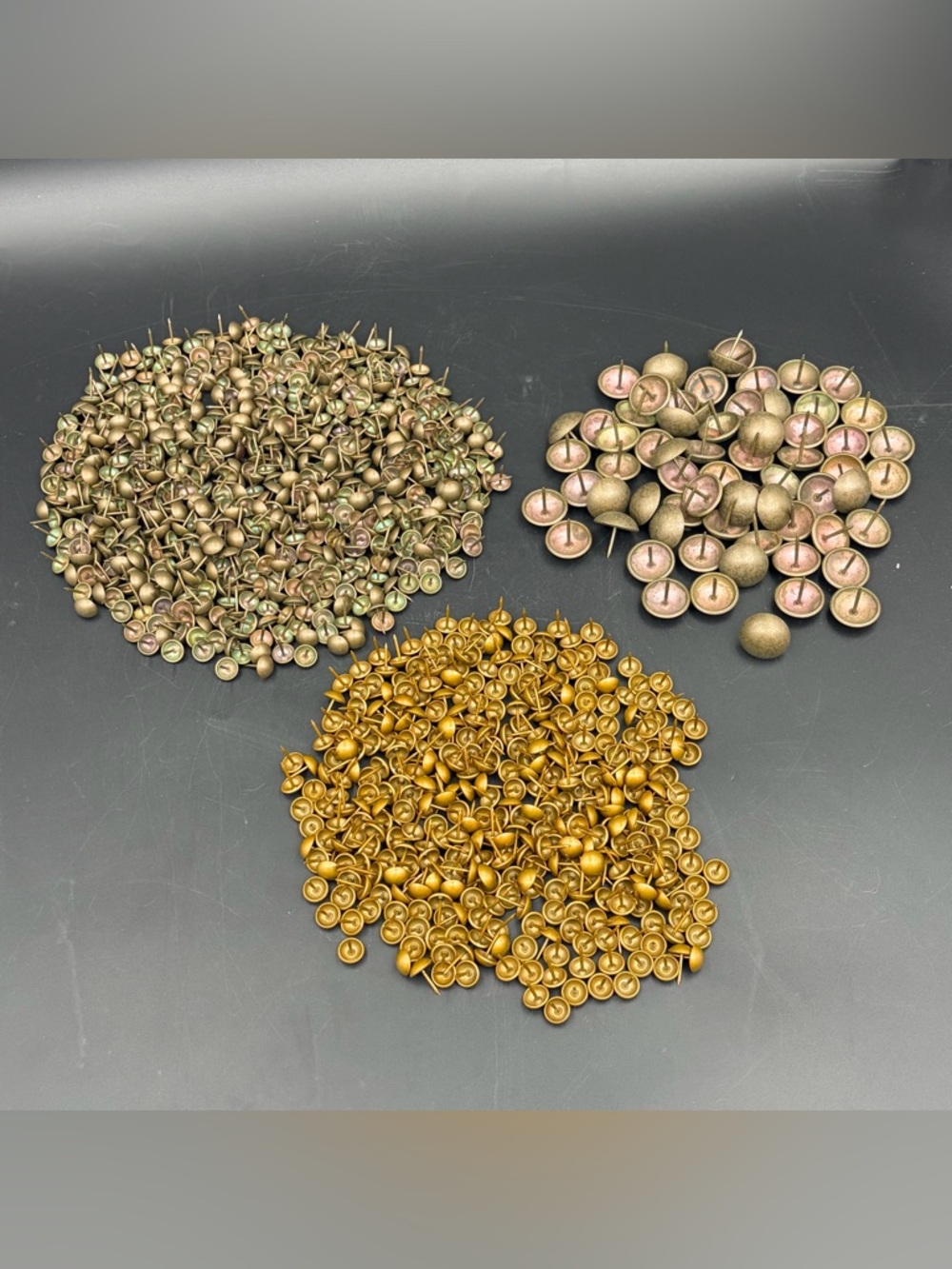 Vintage Metal Upholstery Tacks LARGE Lot Small & Large Size Furniture Restoring